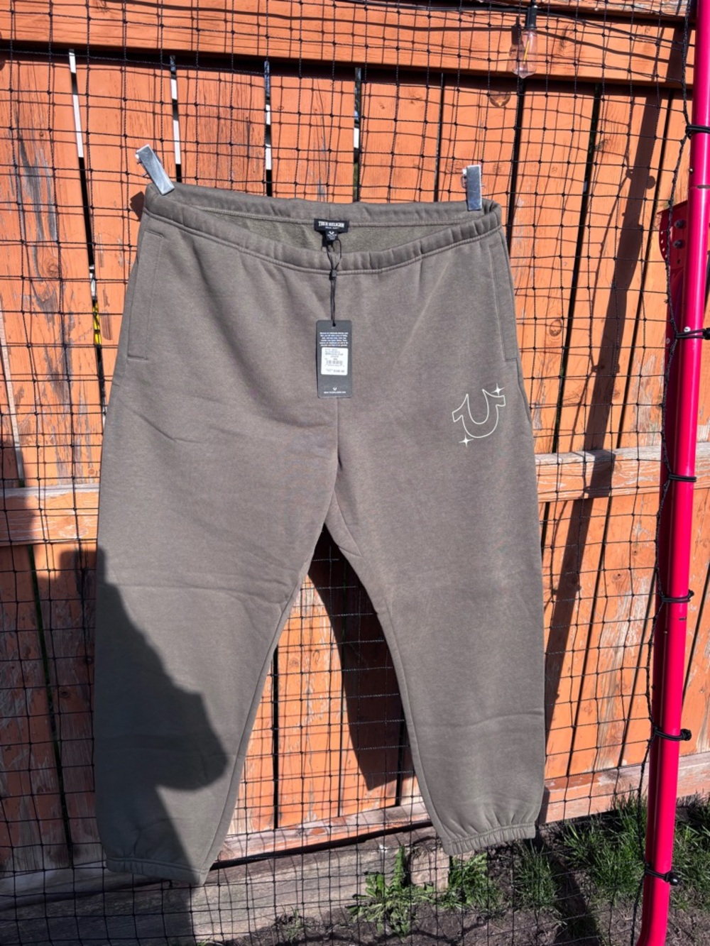 True Religion Men's Olive Logo Sweat Joggers